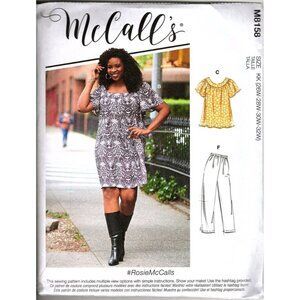 McCall's M8158 Women's 26W to 32W Top, Dress and Capris Uncut Sewing Pattern